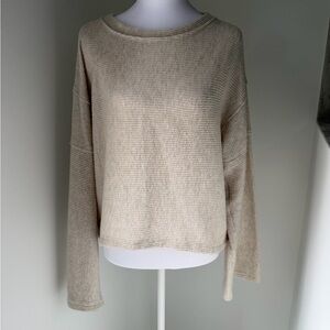 Project Social T Beige Crew Neck Sweater
